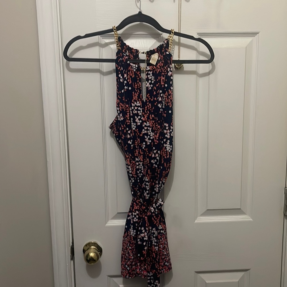 🌟 MICHAEL Kors floral chain halter top L